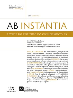cover image of AB Instantia--2016, Ano IV, n.º 6, Anual